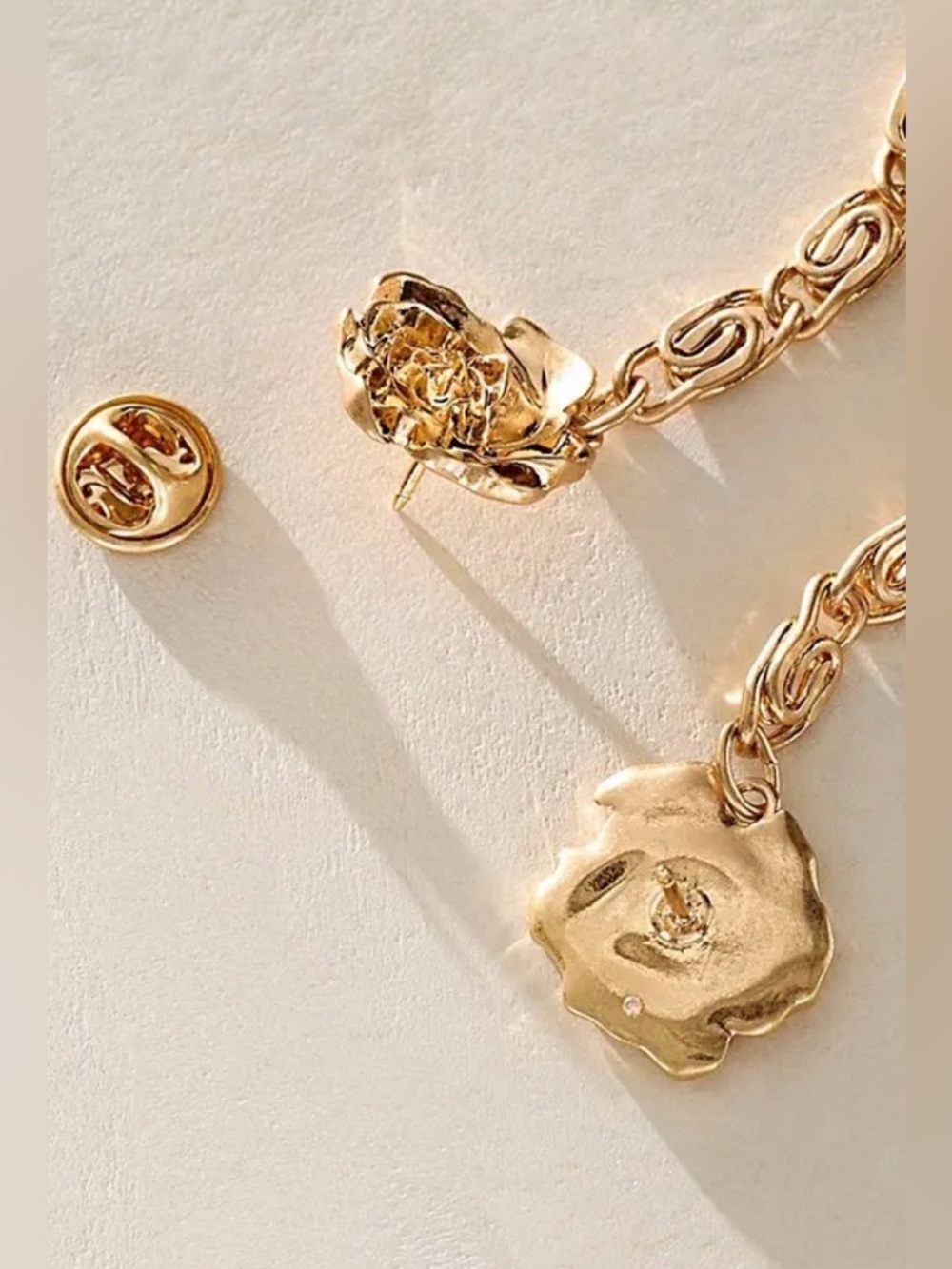 NEW Free People Chancellor Pin Brooch in Golden Rose 🌹 New - Picture 4 of 6